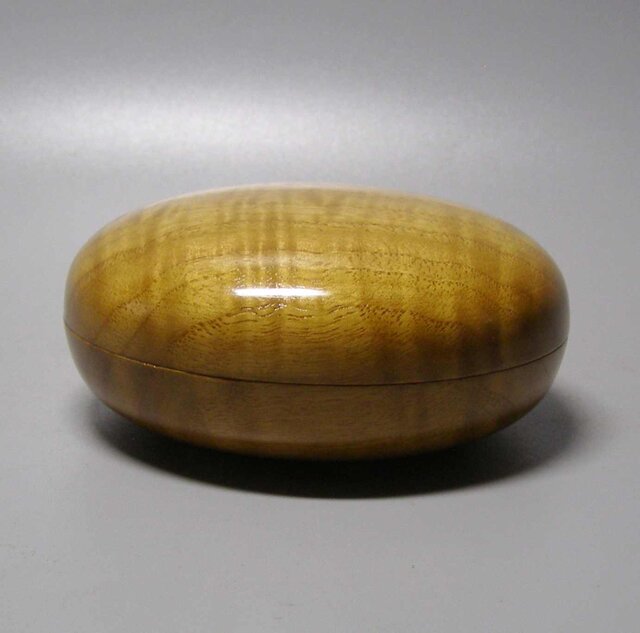 栗虎斑杢造り ミニ食籠 小物入れ 楓玉斑杢 造りミニ食