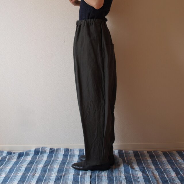 bunai×TONEパンツ 黒 LINEN ボンタンパンツ *スミクロ* size FREE | iichi 日々の