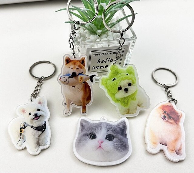 めぐ★犬・猫・うさぎ・ペット似顔絵イラストキーホルダー めぐ様専用☆犬・猫・うさぎ・ペット似顔絵イラストキーホルダー