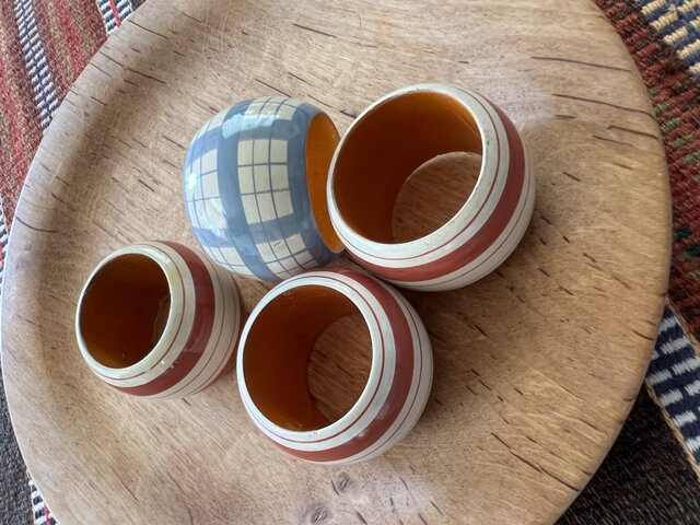 ヴィンテージの木製ナプキンリング4個セット | iichi 日々の暮らしを