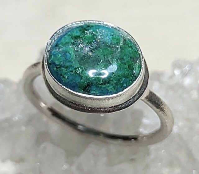 クリソコラ・マラカイトinクォーツ＊925 ring | iichi 日々の暮らしを