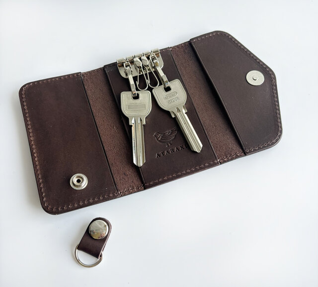 ÉSTOIRE レザーキーケース ブラウン ÉSTOIRE レザーキーケース ブラウン ÉSTOIRE レザーキーケース