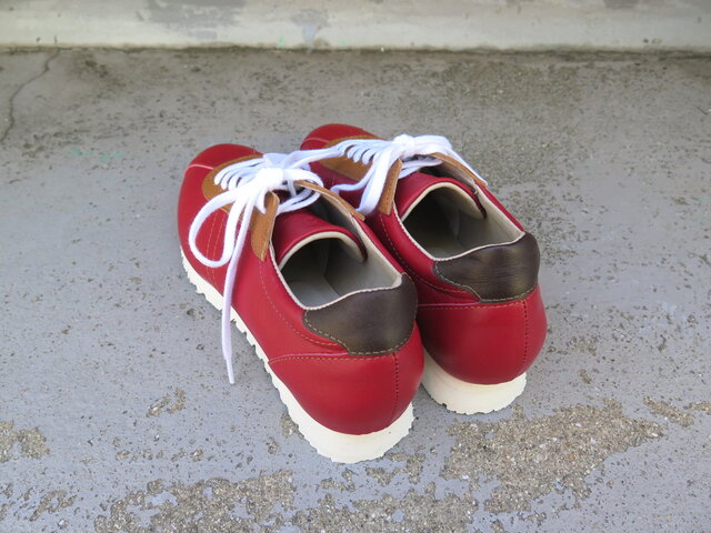 EMA☆ 深いRED】クラシックなデザインと本革の上質感！EMAのスニーカー/RED