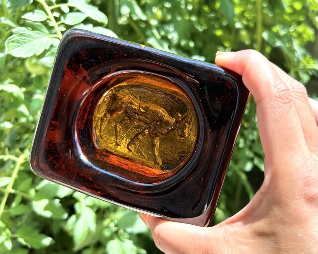 Erik Hoglund スウェーデン BODA ガラスのアッシュトレイ ブラウン