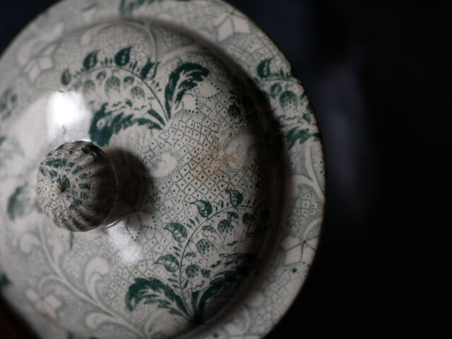 クレイユモントロー すずらん ミュゲ 蓋 ブロカントのある暮らし