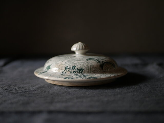 クレイユモントロー すずらん ミュゲ 蓋 ブロカントのある暮らし