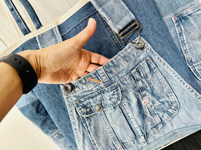 特大☆収納14ヶ所☆マザーズバッグ トートバッグ カバン デニム