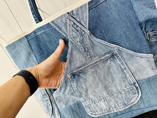 特大☆収納14ヶ所☆マザーズバッグ トートバッグ カバン デニム