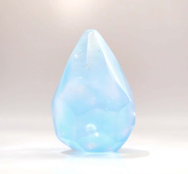 ガラス　オブジェ　ハンドメイド ガラスの鉱石風オブジェ 「milky seablue」 | iichi 日々の