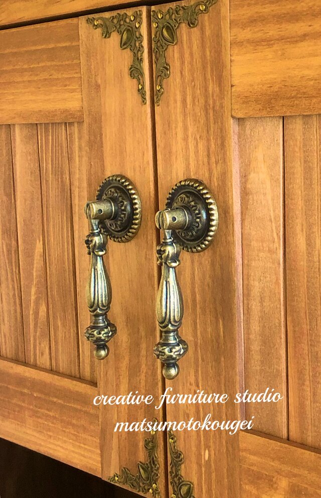 ️ガラスキャビネット レトロアンティーク風 深型ドロワー | iichi