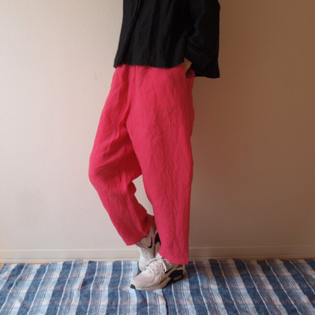 LINEN ボンタンパンツ *ピンク* size FREE | iichi 日々の暮らし