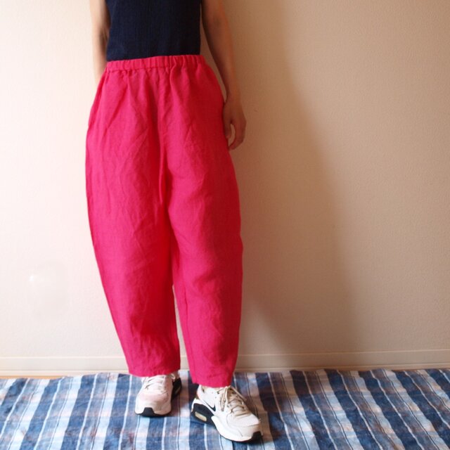 LINEN ボンタンパンツ *ピンク* size FREE | iichi 日々の暮らし
