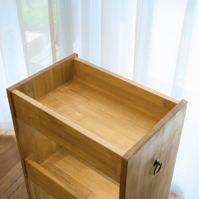 木製キッチンワゴン （2引き出し 3収納ボックス）