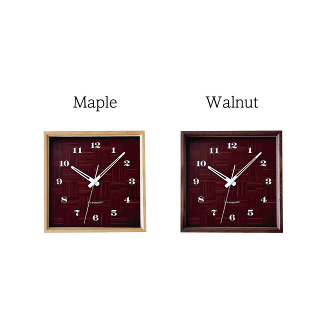 KATOMOKU square clock 4 ウォールナット km-144WARCS 電波時計