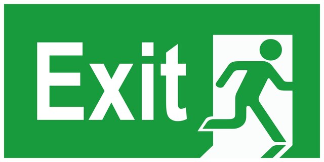 Lサイズ 壁掛け】EXIT 非常口 出口 避難灯 アメリカン 店舗 自宅