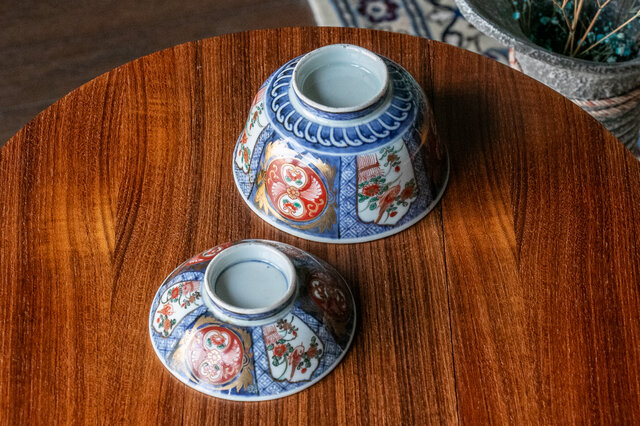 古伊万里 染錦 花鳥文 蓋茶碗 明治時代 D606 | iichi 日々の 古伊万里 染錦 花鳥文 蓋茶碗 明治時代 D606 | iichi 日々の