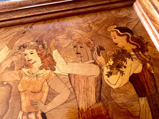 アンティーク木製象嵌額絵 | iichi 日々の暮らしを心地よくする