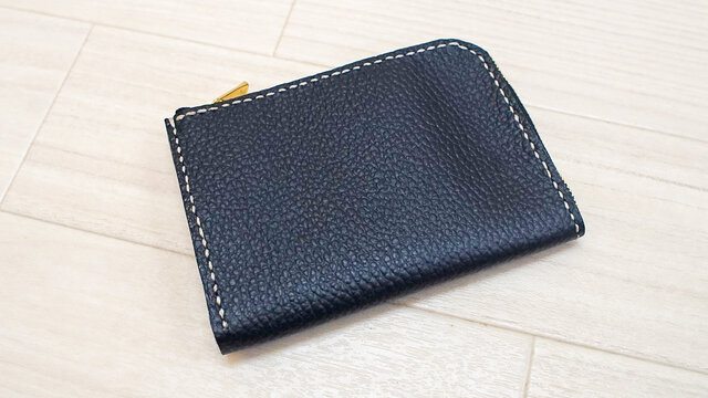 国産本革 馬革 コンパクト財布 ミニ財布 ハンドメイド 本革 手縫い