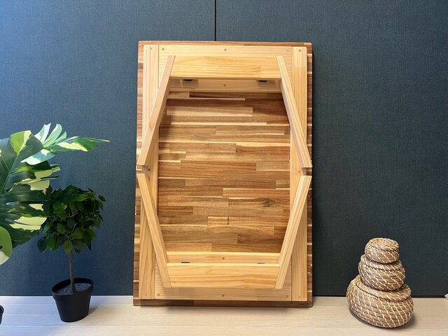 送料無料】 ローテーブル 長方形 90cm 60cm アカシア 縦柄 木組