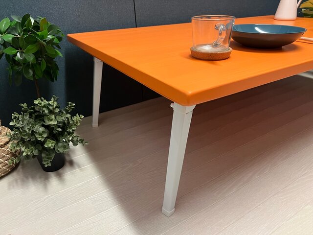 【送料無料】 ローテーブル 長方形 120cm 70cm パイン オレンジ 送料無料】 ローテーブル 長方形 120cm 70cm パイン オレンジ