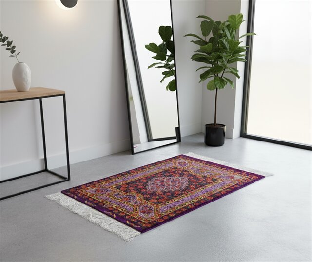 iichi限定大特価】ペルシャ絨毯 イラン産 クム シルク タバタバイ工房