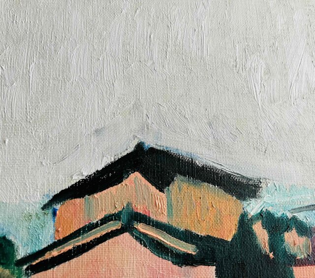 原画「稲刈り後の田園風景2」F8・油彩 | iichi 日々の暮らしを