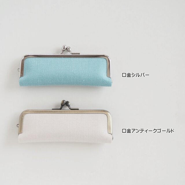 □リバティプリントのがま口印鑑ケース 【Lサイズ】 / メドウ