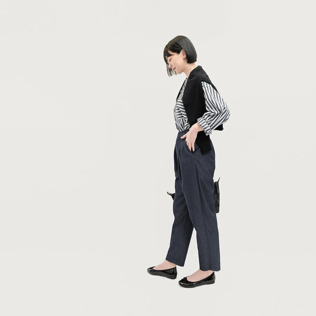 岡山デニム 色落ちしない濃紺 テーパードパンツ ○IRIS-TP○ | iichi