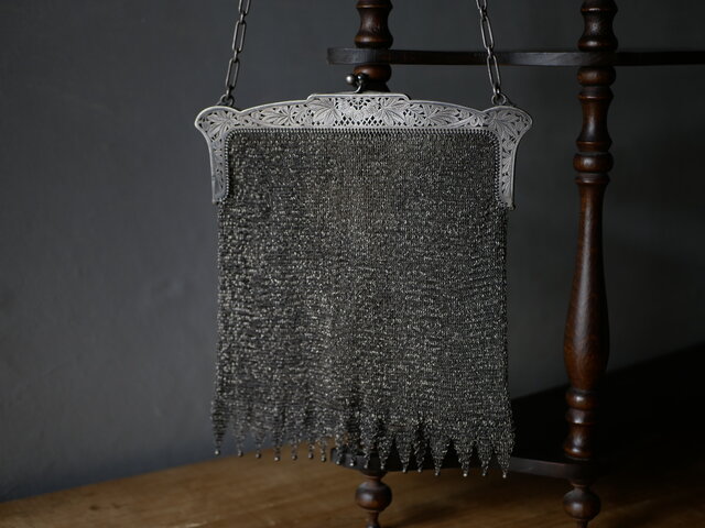 アールデコ/アンティーク/シルバーメッシュバッグ/Ｇ.ＳＩＬＶＥＲ 1911】Silver Mesh Bag | VINTAGE | MATILDE