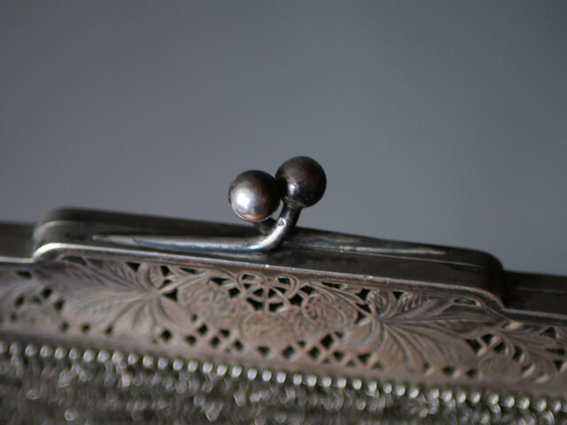 純銀 スターリングシルバー サック メッシュバッグ フランス