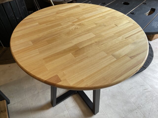 Hotaru 丸テーブル 机 リビング ナチュラル アイアン カフェ アップ