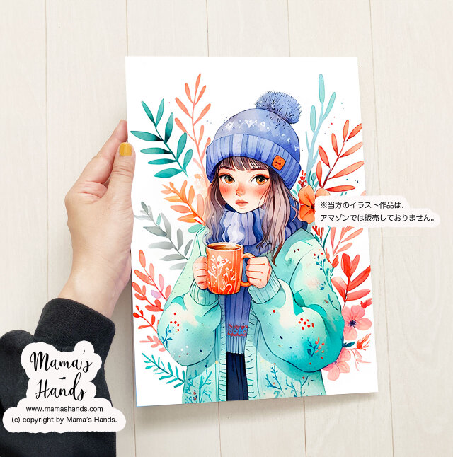 絵画　アート　女性像　イラスト　鉛筆画　水彩　インテリア　綺麗　かわいい　赤 a3511d4e3611ed47c32c51bd1267c7