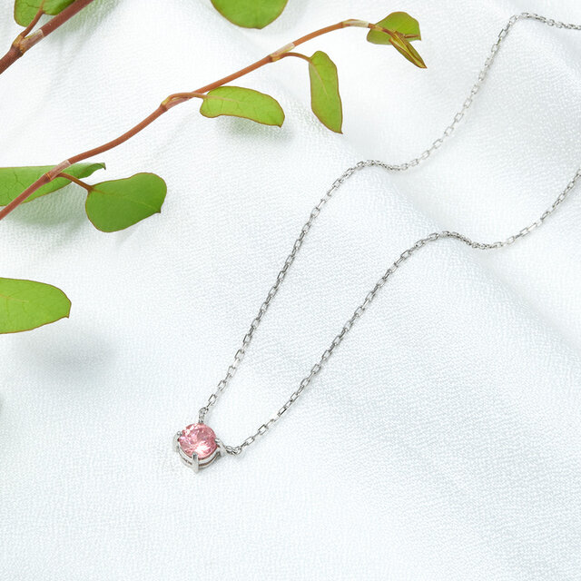 プラチナ ロードクロサイト スイートホーム産 ペンダント ネックレス