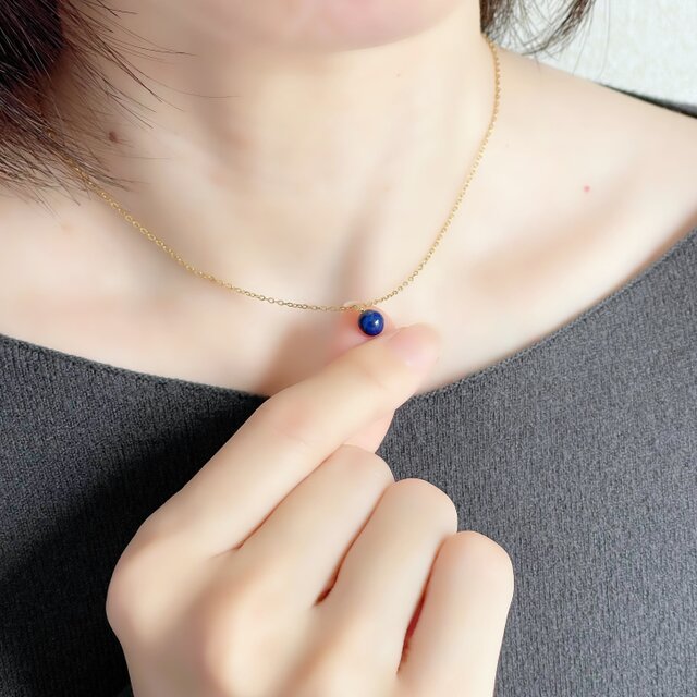 ラピスラズリと珊瑚のネックレス 人気セット】ラピスラズリネックレスセット 大人ネイビー 天然石