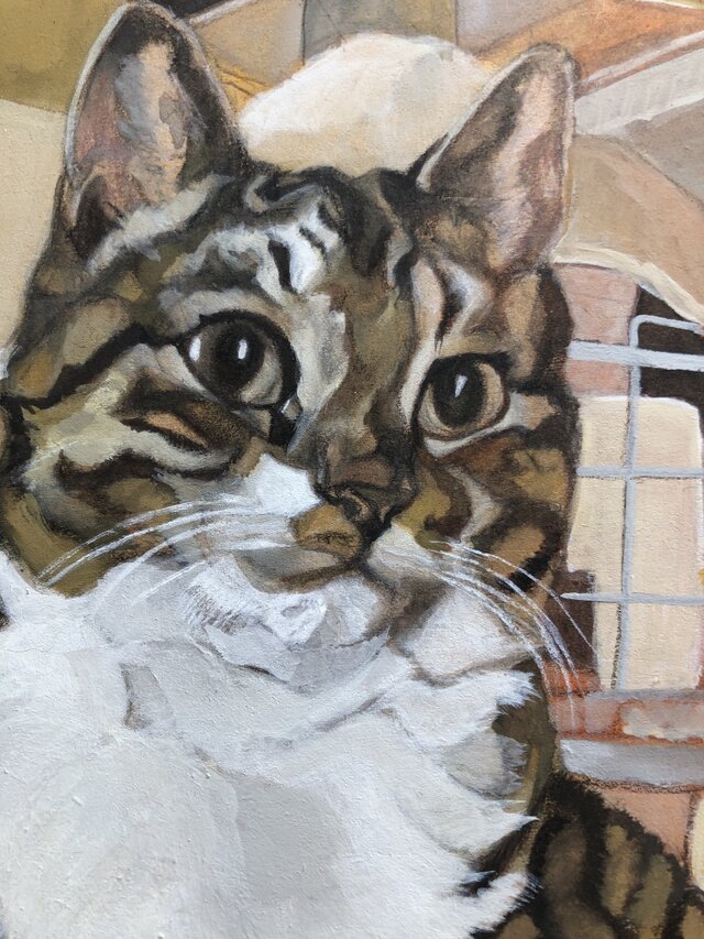 グリコ 」猫イラスト（原画） | iichi 日々の暮らしを心地よくする