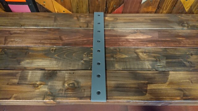 マットグレーでアイアンなお洒落ベンチ♪ 38×356×1832×400mm マットグレーでアイアンなお洒落ベンチ♪ 38×356×1832×400mm