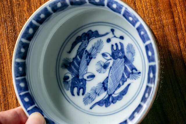 古伊万里 金襴手 唐華双魚文 向付 明治時代 E055 | iichi 日々の暮らし