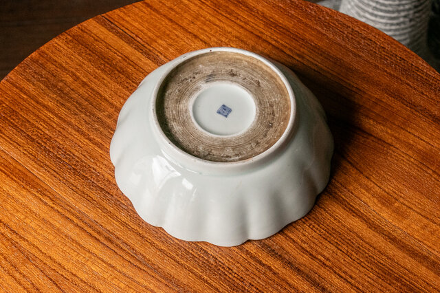 古伊万里 染付 白抜き草花文 なます皿 江戸後期 E013 | iichi