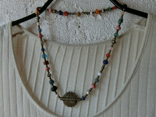 アフリカン＋ネックレス。＠アフリカの真鍮＋世界中の古いビーズ