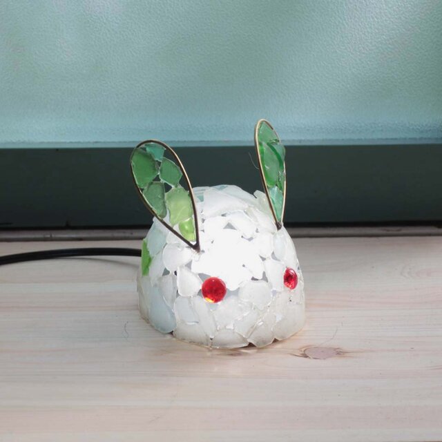 シーグラスのランプ まるみみミニうさぎのランプ-3 | iichi 日々の