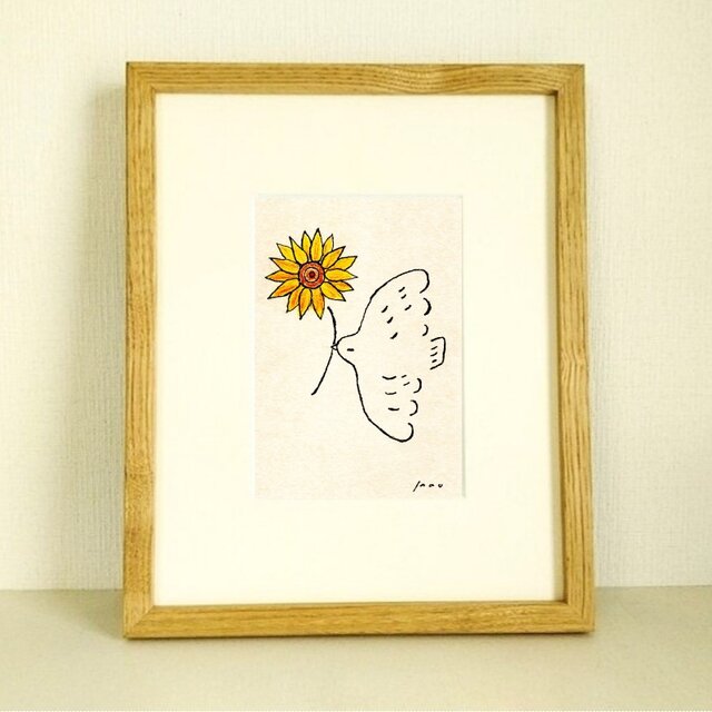 5種の花から選べる絵画「幸せを運ぶ」原画｜向日葵｜クローバー｜プルメリア｜ラベンダー｜スズラン  ※特集掲載作品