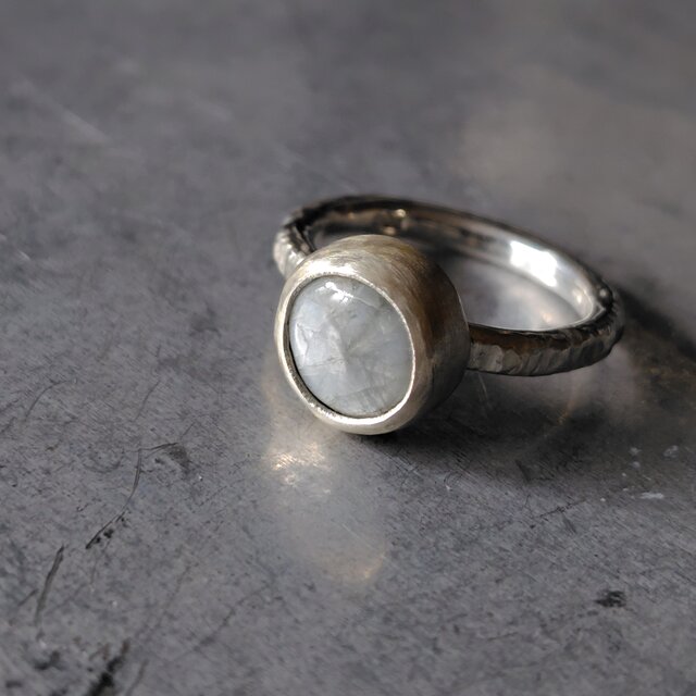 トラピッチェサファイアシルバーリング#9.5