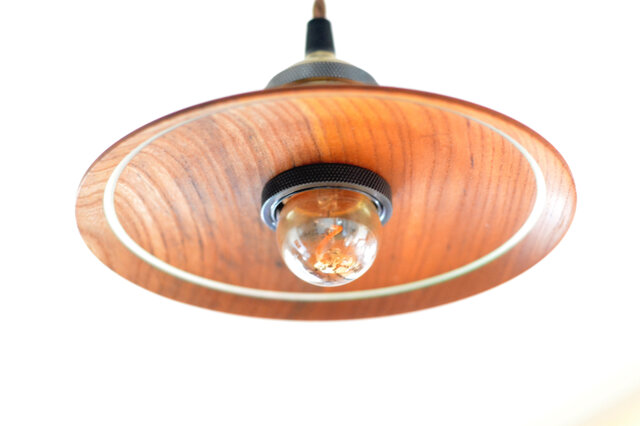 欅のペンダントライト、シェード/ウッドレジン装飾/style-B/Φ180～200
