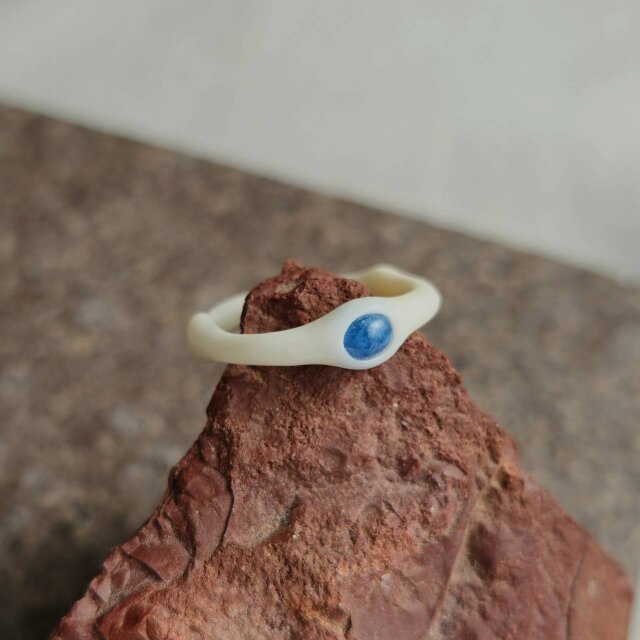 鹿の角 アフガナイトのリング (約)7.5号