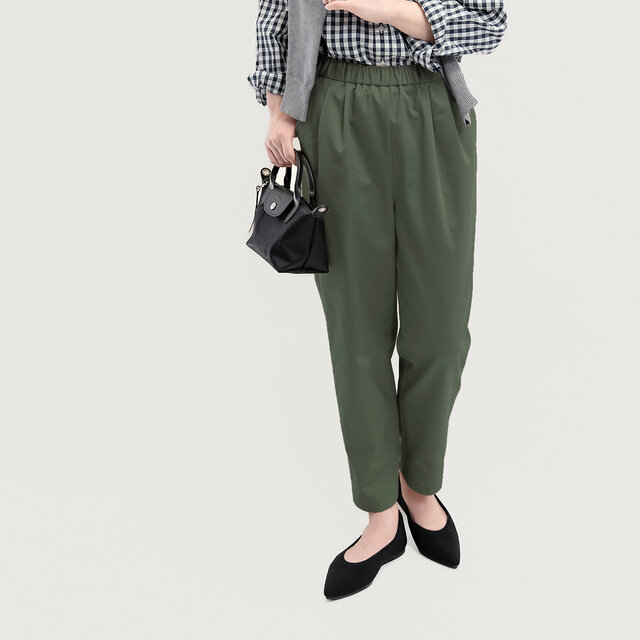 チャーミングにチノを 年間OK テーパードパンツ カーキ 綿混 ●DUNE-TP-KA●