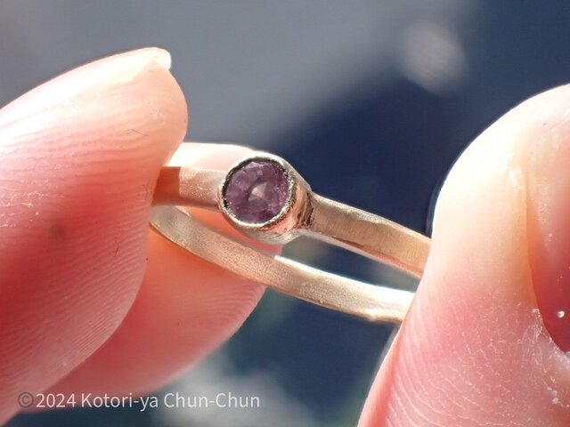 【世界三大希少石★蓮の花を閉じ込めたカボション】パパラチア リング 小鳥屋ジュエリー】世界三大希少石 マダガスカル産蛍光パパラチア