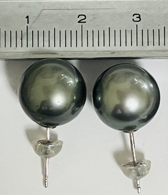 PP-3ピアス 黒蝶真珠12.5㎜ プラチナ | iichi 日々の暮らしを心地よく