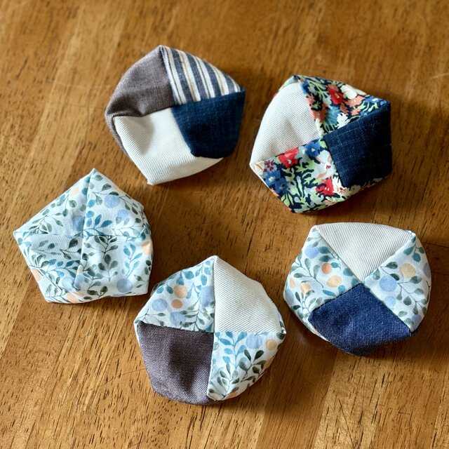 中身なし！お手玉の皮＜5個分セット＞⑤