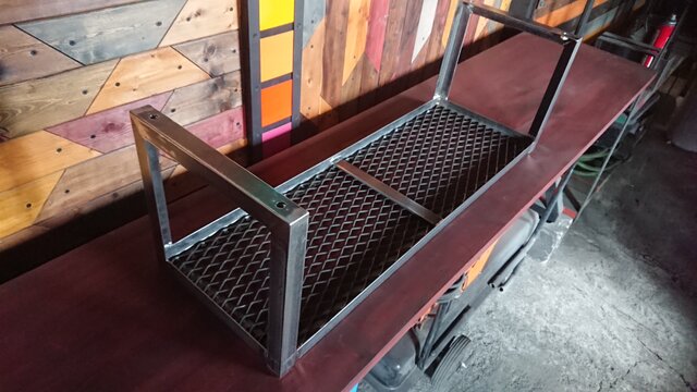 無塗装でアイアンなシューズラック♪ 300×900×300mm Π型 | iichi