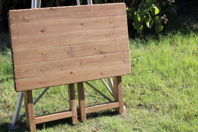 ビンテージ古家具◾️ 折り畳み式 フォールディングテーブル / 作業机 ビンテージ古家具◾️ 折り畳み式 フォールディングテーブル